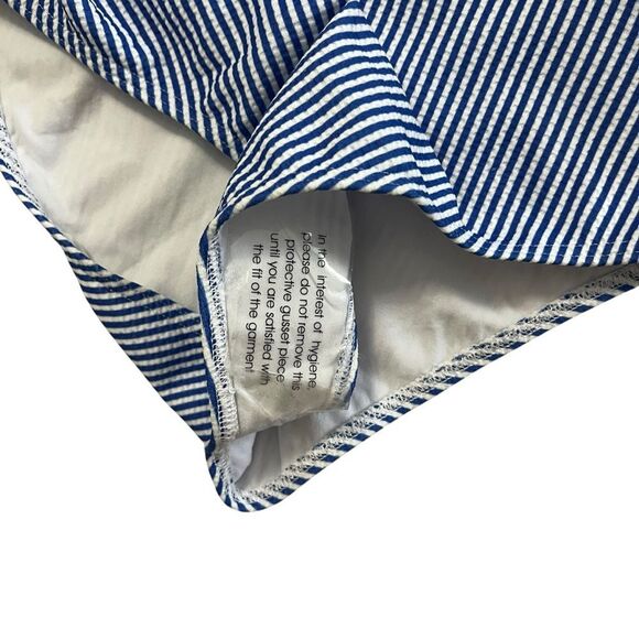 Noblesse Oblige Blue & White Striped One-Piece Swimsuit – NWT S - Picture 6 of 7